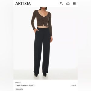 Aritzia Wilfred The Effortless Pant size 2 Black